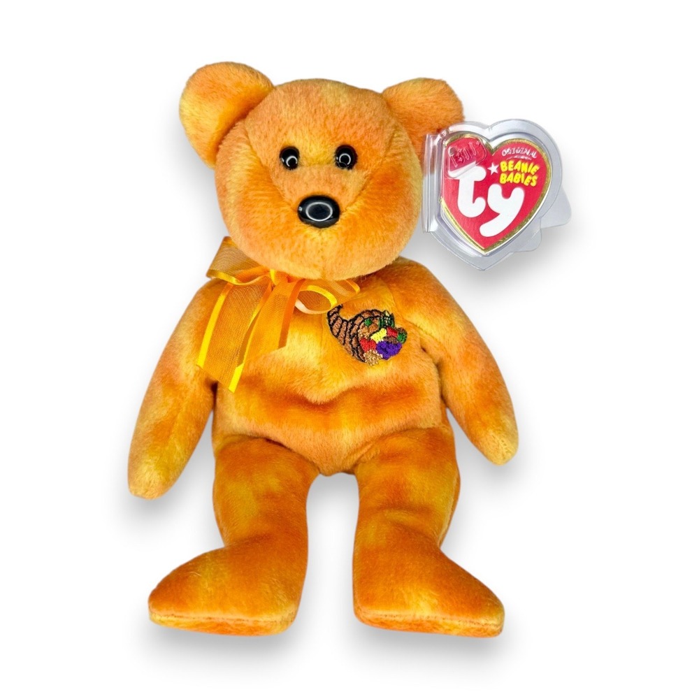 Harvester the Bear | Autumn Harvest Friend | Mint Heart Tag TY Beanie Baby